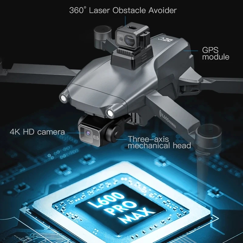 Drone GPS professionnel L600 P - Fpv Brushless Rc Drone 4K avis et prix
